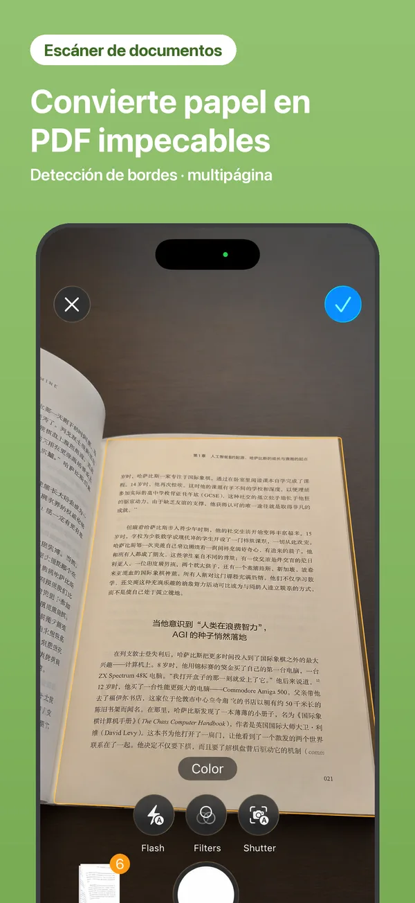 Convierte papel en PDF impecables